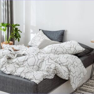 housse de couette scandinave hexagone