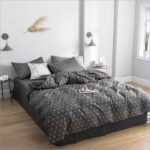 housse de couette scandinave noire