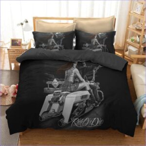 housse de couette skull motard