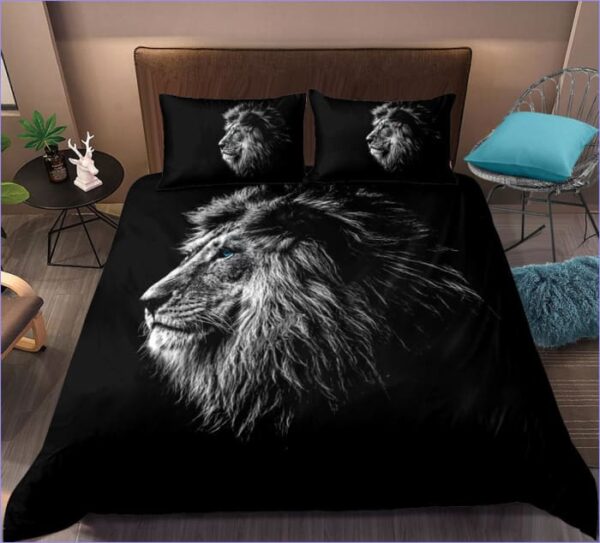 housse de couette avec tête de lion