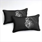 design lion noir élégant