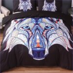 housse de couette avec motif de loup