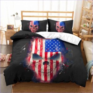housse de couette motif tête de mort America