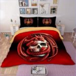 housse de couette tête de mort dragon
