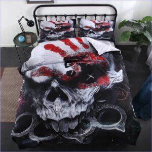 housse de couette tête de mort fighter