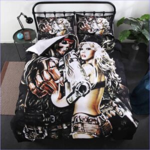 housse de couette tête de mort gangsta