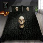 housse de couette tête de mort luxe morbide