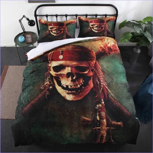 housse de couette tête de mort pirate