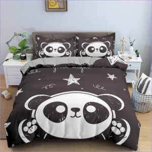 housse de couette tête de panda