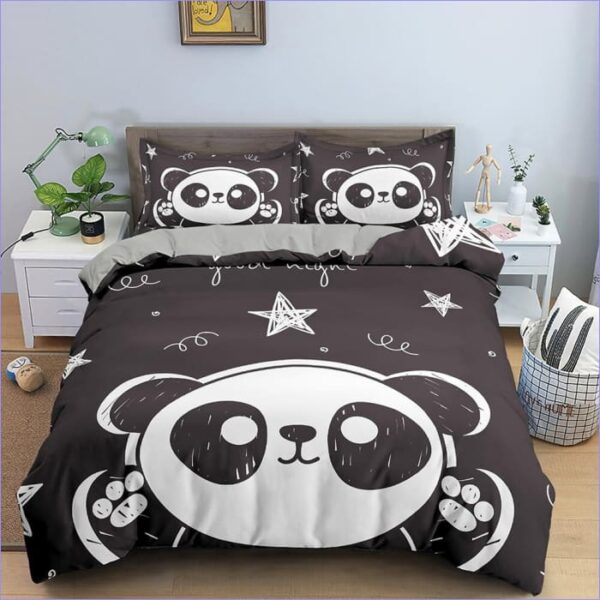 housse de couette tête de panda
