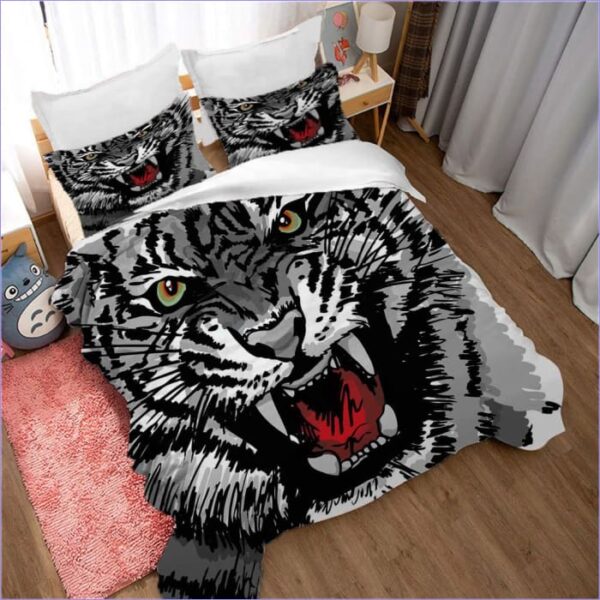 housse de couette tigre blanc