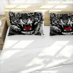 motif tigre blanc dessiné