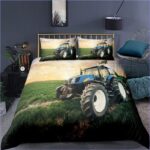 Housse de Couette Tracteur en coucher de soleil