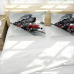 design de train sur couette