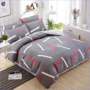 Housse de couette rouge et blanc