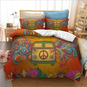 housse de couette van hippie