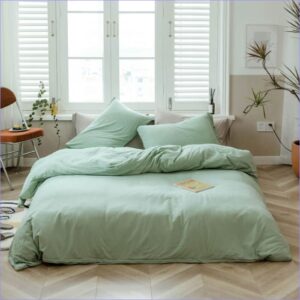 housse de couette vert amande