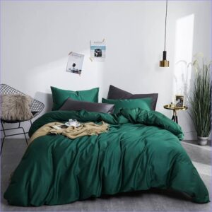 Housse de Couette Vert Bouteille