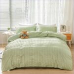 housse de couette vert pale