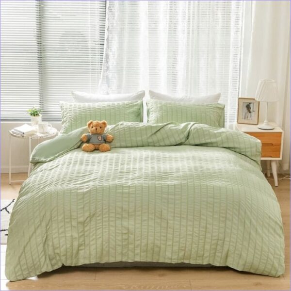 housse de couette vert pale