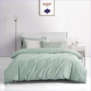 Housse de couette vert pastel