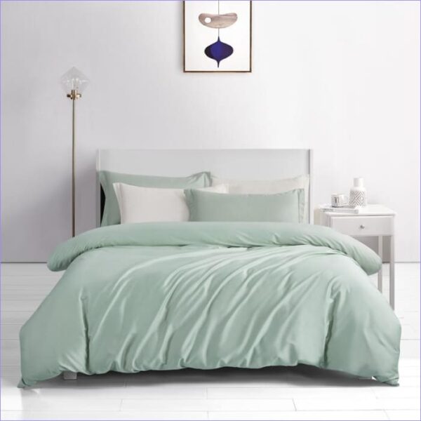 Housse de couette vert pastel