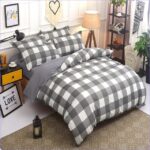 housse de couette vichy gris