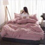 housse de couette vieux rose