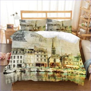 housse de couette ville vintage