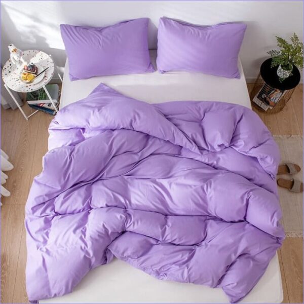 housse de couette violet clair