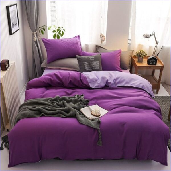 housse de couette violet prune