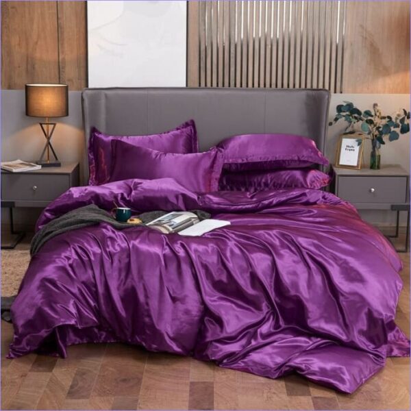 housse de couette violette brillante