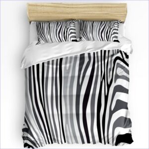 Housse de Couette Zébrée Noir et Blanc