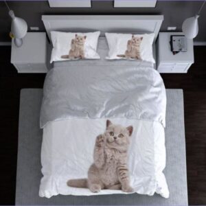 parure housse de couette chat